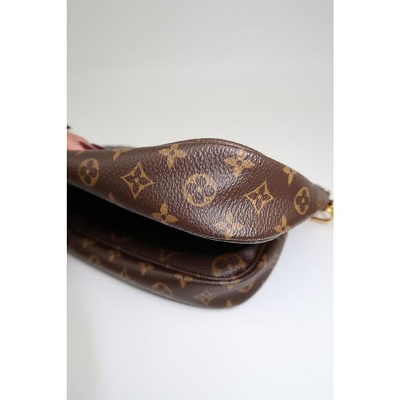 Louis Vuitton Leather Monogram Canvas Multi Pochette Crossbody Bag Khaki - Picture 11 of 12